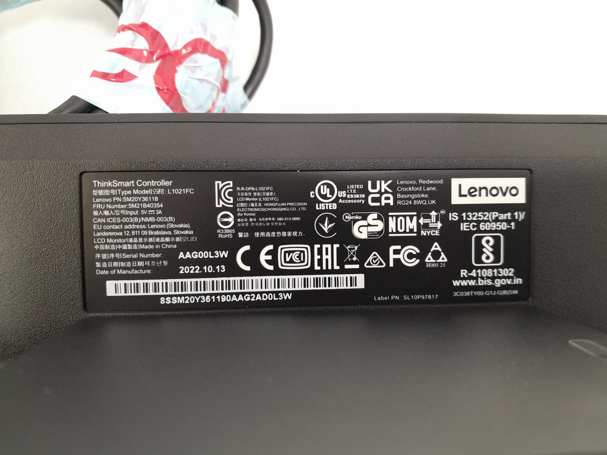 Lenovo ThinkSmart One 12BS Video Conferencing Kit with Built-In Compute Bar, and 10.1" ThinkSmart Touch Controller L1021FC 