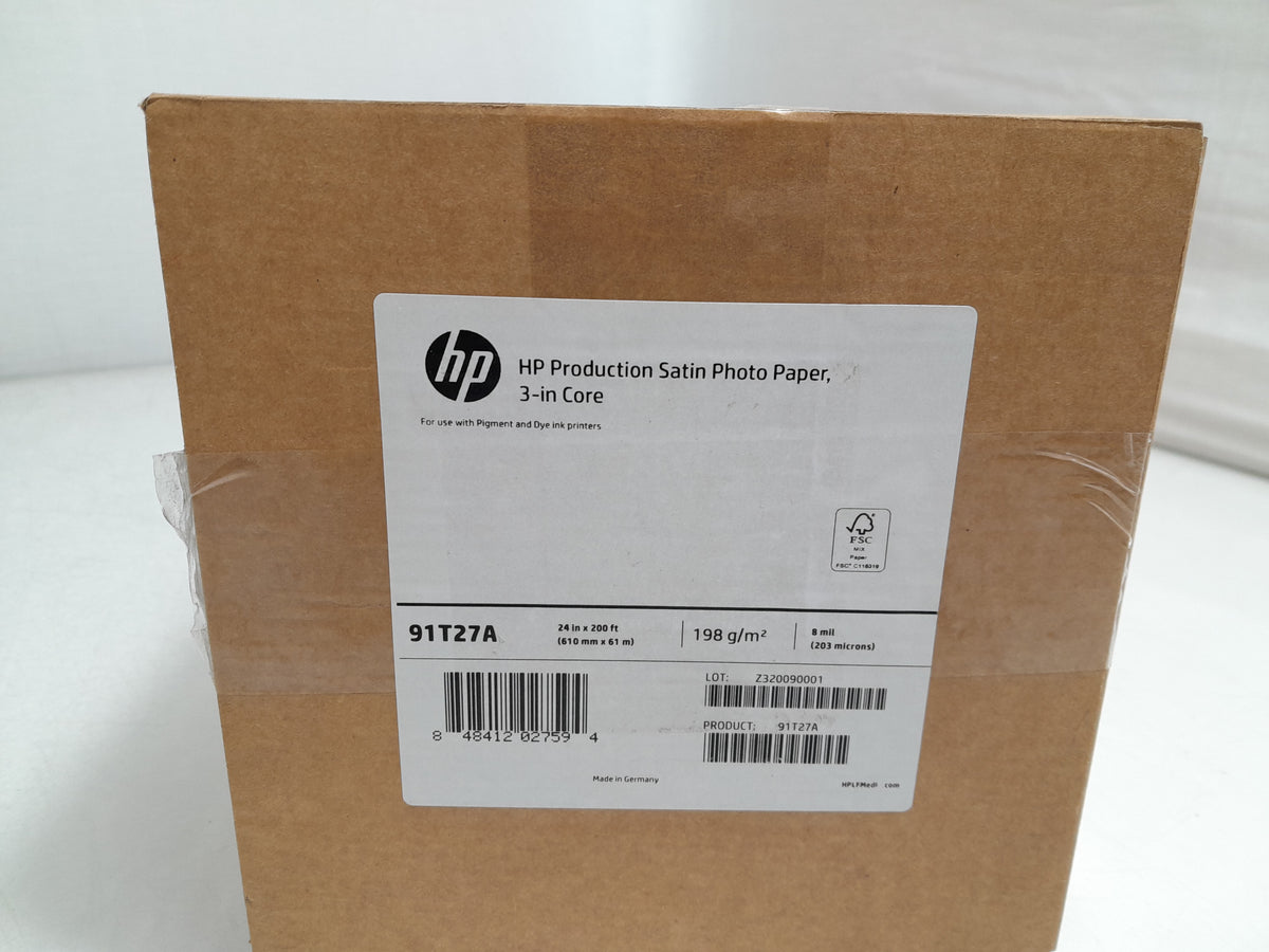 hp production station photo paper 3-in core 91T27A