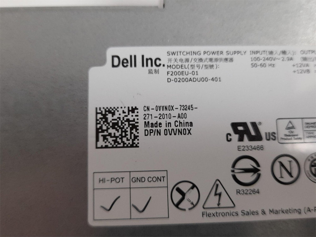 Dell OptiPlex 9010 200W AIO Power Supply Unit With I/O Shield 0VVN0X