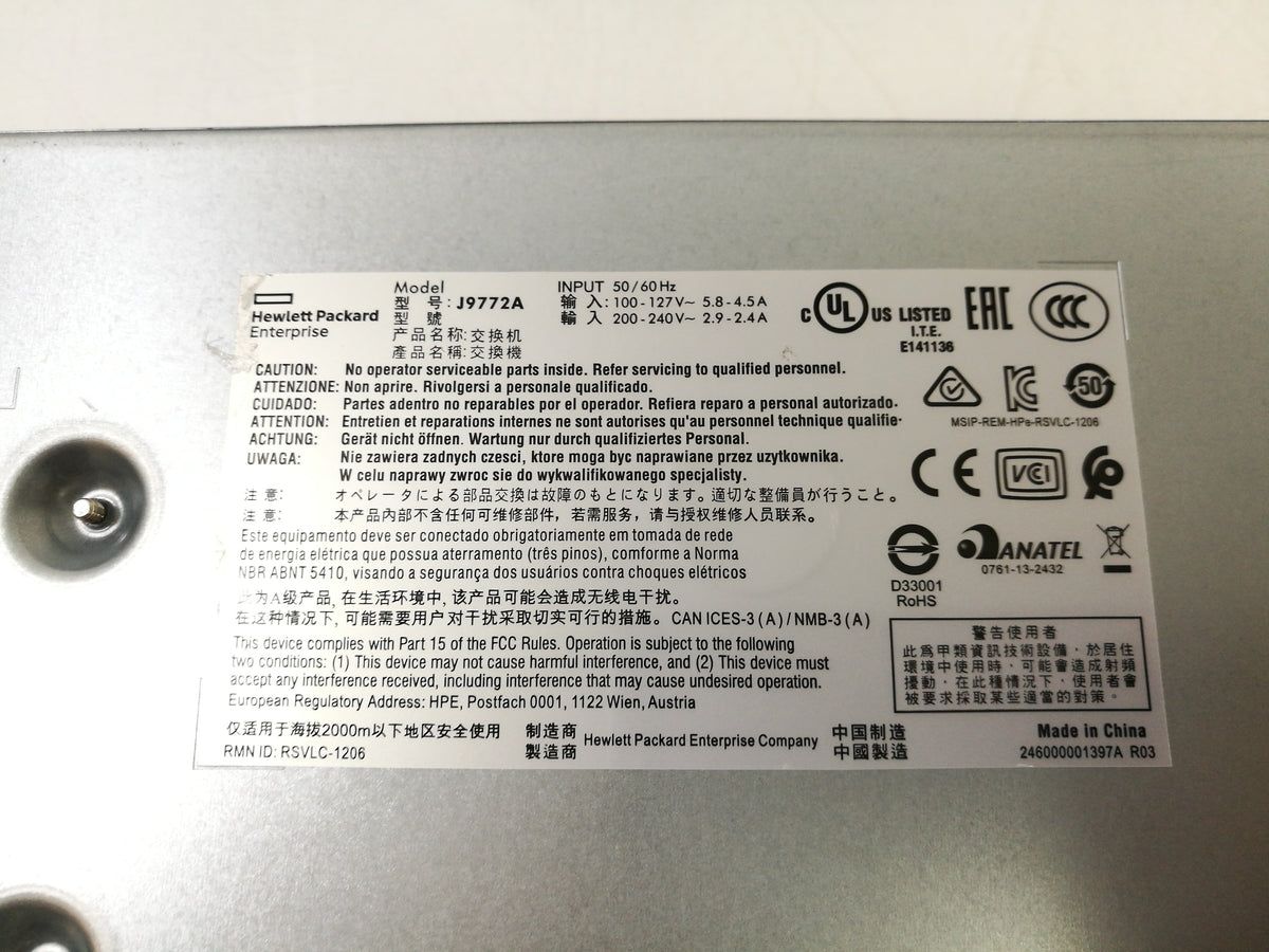 HP Aruba J9772A 2530-48G PoE+ Gigabit 48-Port Managed Switch