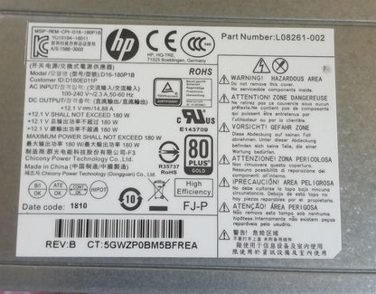 HP Slimline 180W Power Supply Unit L08261-002 D16-180P1B