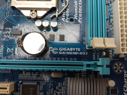 GIGABYTE GA-H61M-DS2 Socket LGA1155 DDR3 Micro ATX Motherboard With I/O Shield