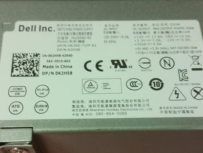 Dell OptiPlex 7010 9010 SFF 250W Power Supply Unit 0K2H58 K2H58