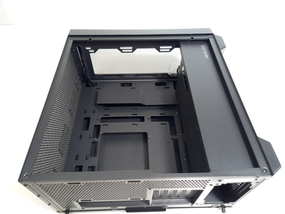ASUS A21 Black Windowed M-ATX Gaming Desktop PC Case - No Fans