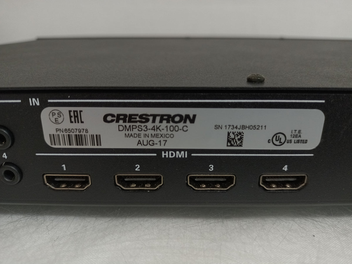 Crestron DMPS3-4K-100-C Multi-format Presentation System