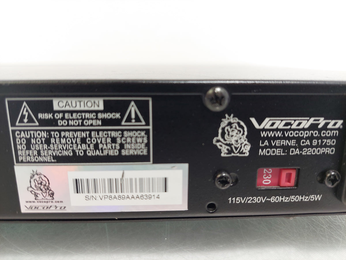 VocoPro DA-2200PRO Professional Digital Key Control Karaoke Mixer