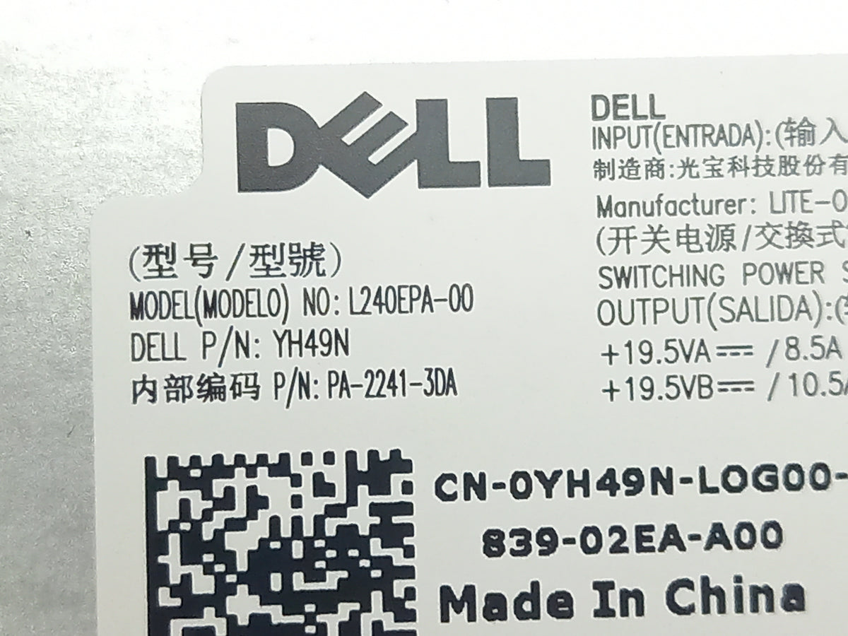 Dell OptiPlex 7460 All-in-One 240W Power Supply Unit 0YH49N YH49N 