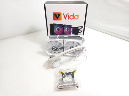 Vida AQUILO 240MM Intel / AMD CPU White Water Cooler WC-VIDAQUILO240-WHT