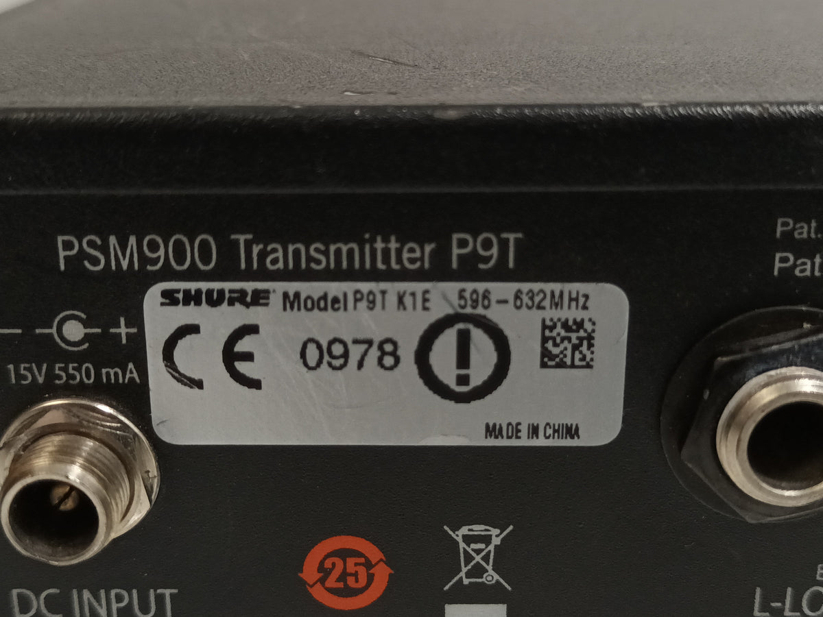Shure PSM 900 Wireless Transmitter P9T K1E