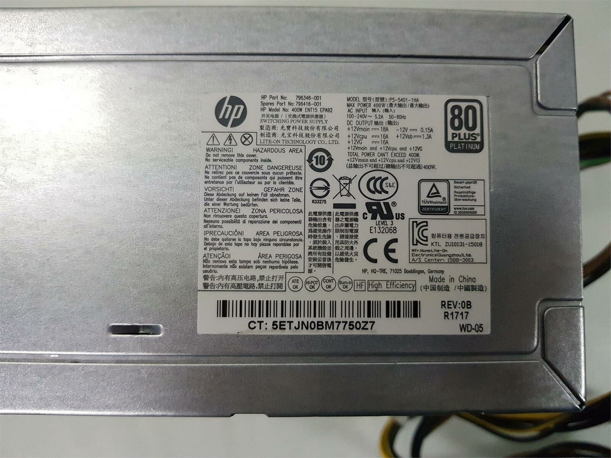 HP Z240 400W Power Supply Unit 796346-001 796416-001