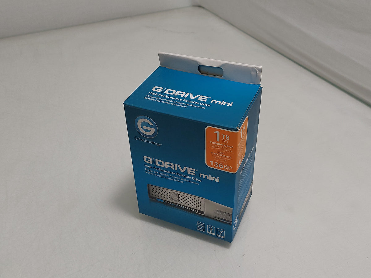 G-Technology G-DRIVE mini USB 3.0 1TB Silver External Hard Drive 0G02577