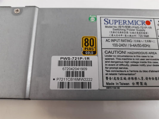 SuperMicro PWS-721P-1R 720W Server Power Supply Unit