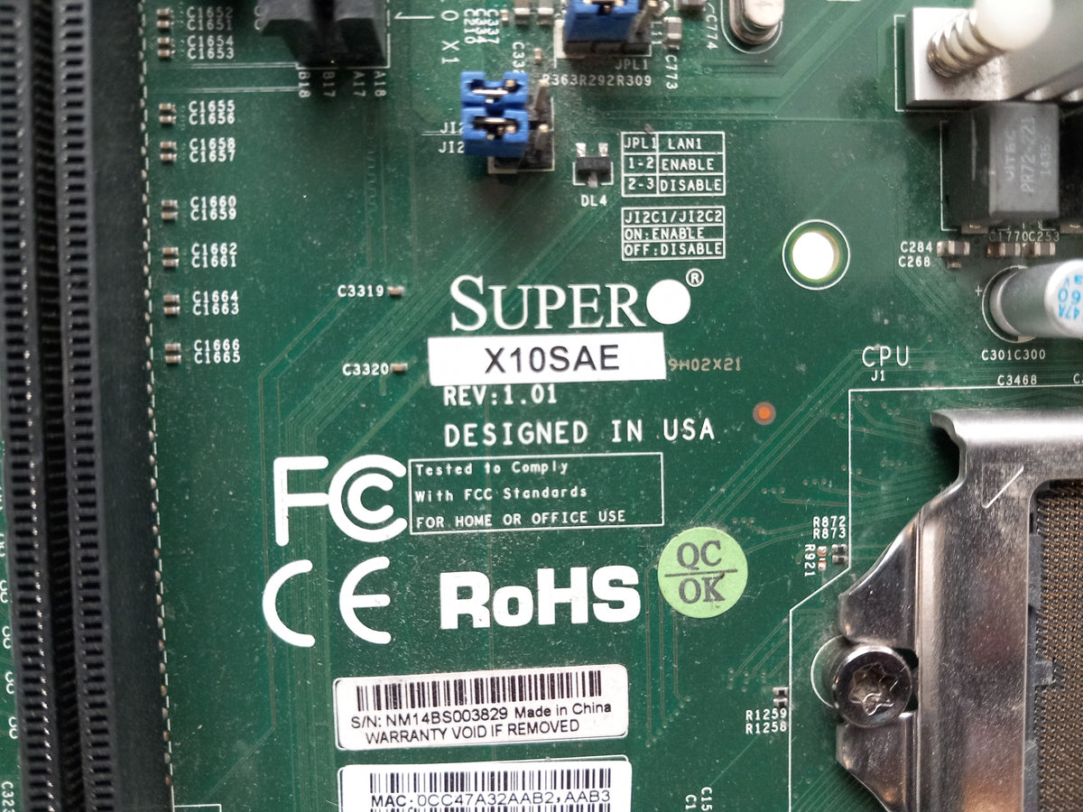 Supermicro X10SAE Socket LGA1150 DDR3 ATX Motherboard with I/O Shield