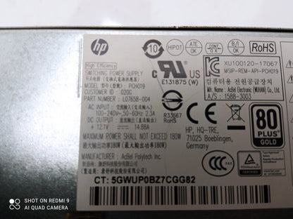 HP ProDesk 400 G5 180W Power Supply Unit L07658-004 PCH019