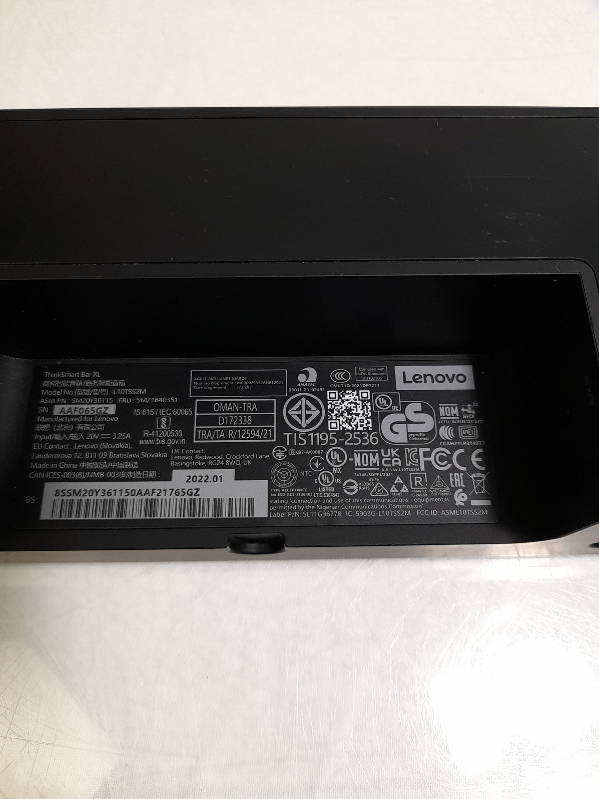Lenovo ThinkSmart Bar XL Video Conferencing Unit L10TSS2M 