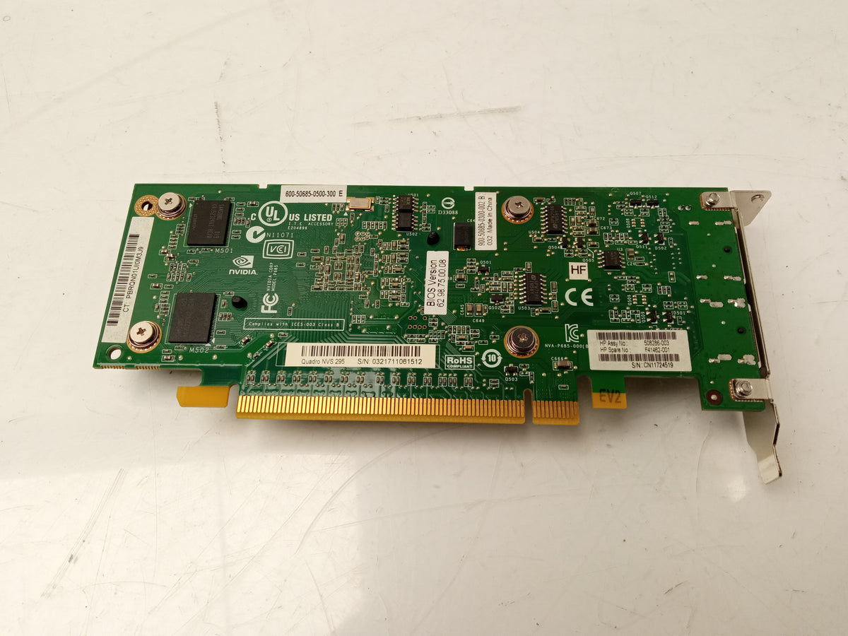 HP Nvidia Quadro NVS 295 256MB DDR3 LP Video Graphics Card 508286-002 578226-001