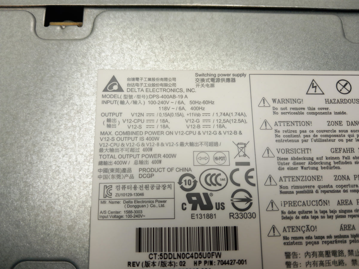 Delta Electronics DPS-400AB-19 A 400W Power Supply Unit