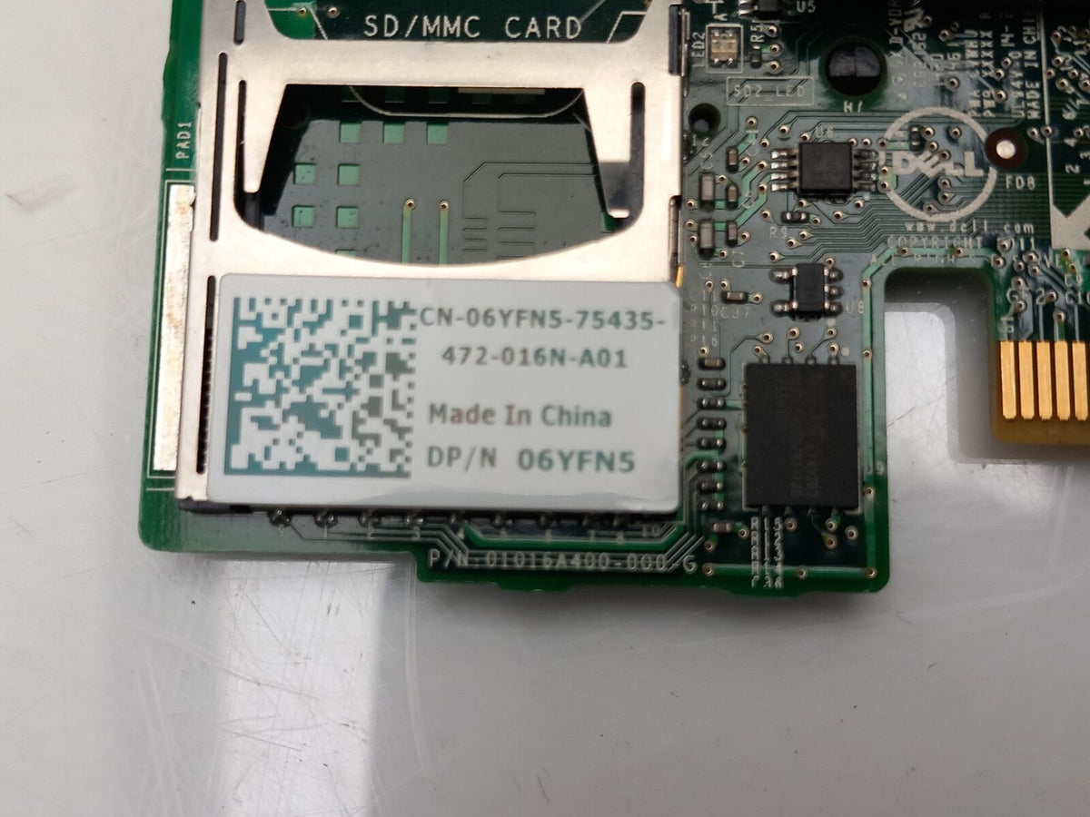 Dell PowerEdge T620 R620 R720 Dual SD Card Reader Module 06YFN5 6YFN5