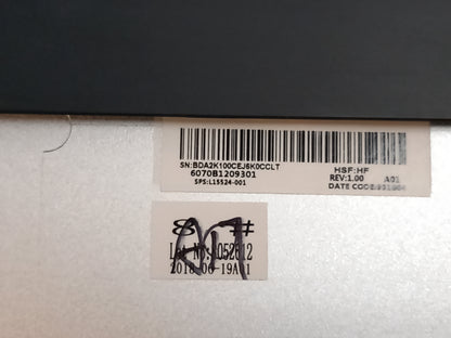 HP EliteBook 850 G5 Laptop Top Lid Case Cover Assembly With Hinges L15524-001