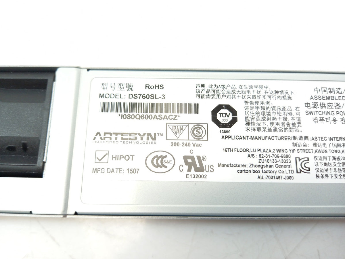 ARTESYN DS760SL-3 760W HotSwap Server Power Supply Unit 