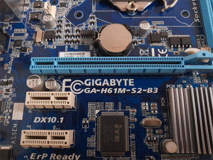 GIGABYTE GA-H61M-S2-B3 Socket LGA1155 DDR3 PCI-E Motherboard With I/O Shield